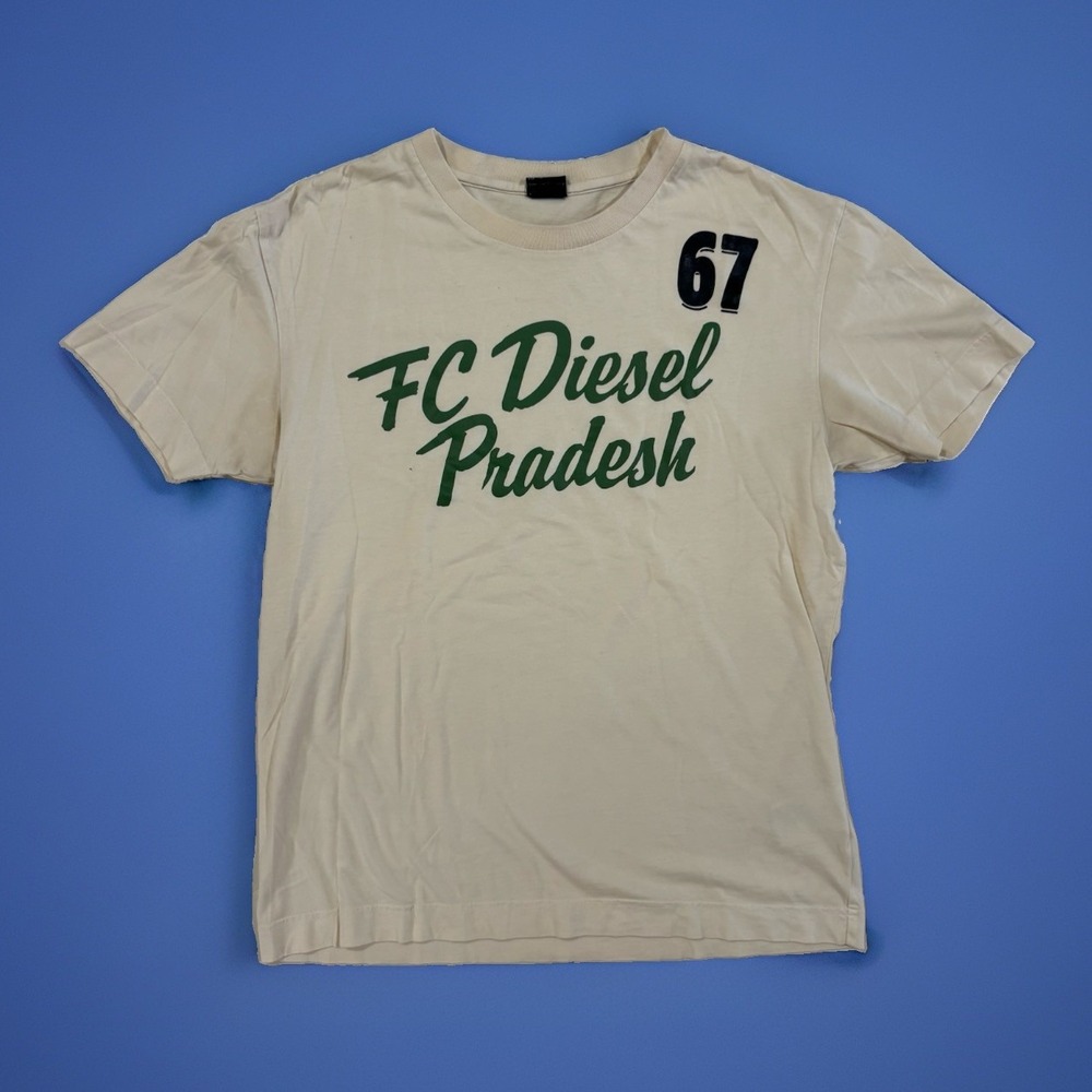 Vintage Diesel T Shirt Men's M FC Paradesh 67 Graphic Tee Y2K Skater Club FLAW